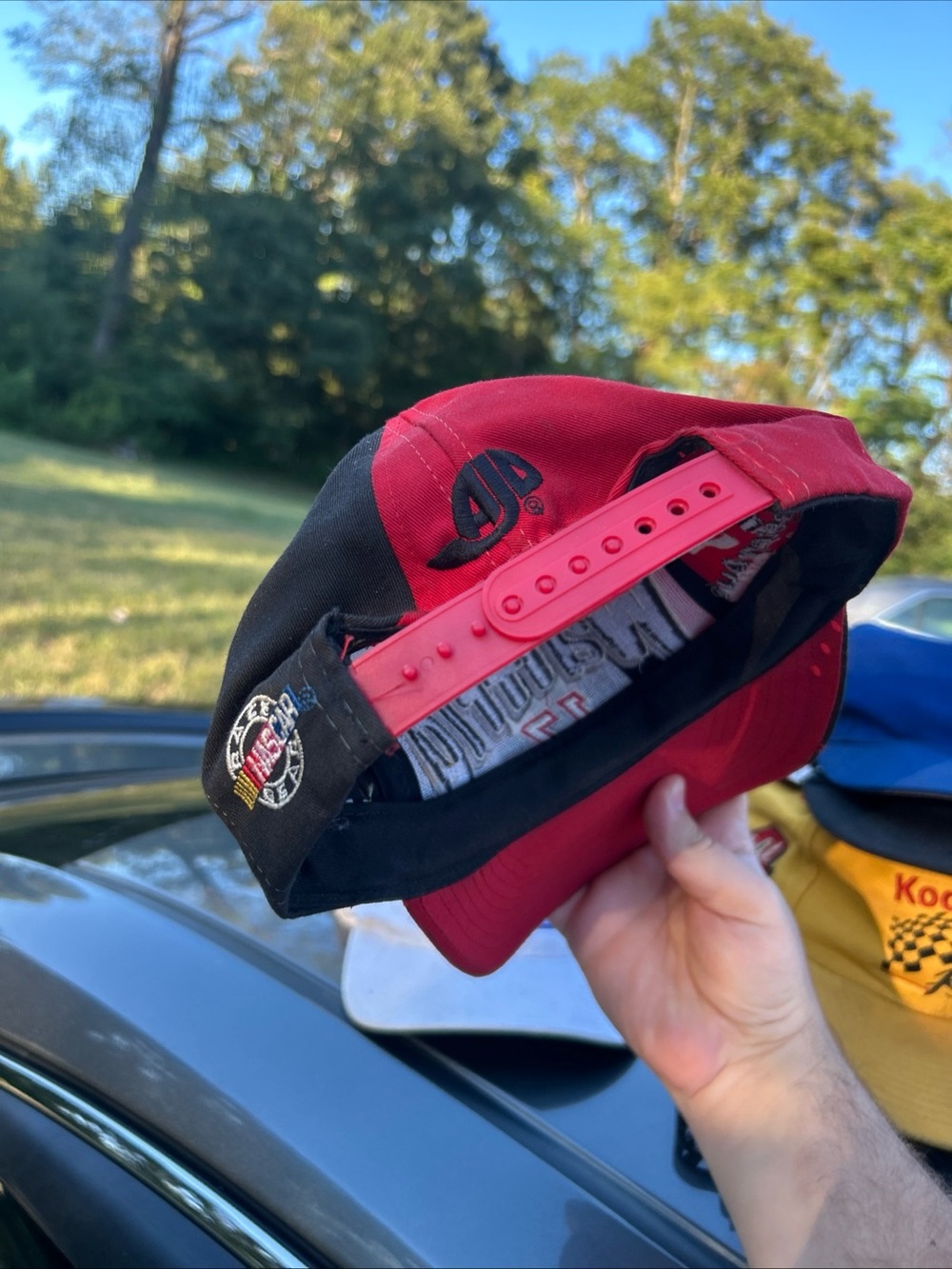 Assorted Racing & Logo Baseball Cap - Red, Yellow, Black - Picture 9 of 15